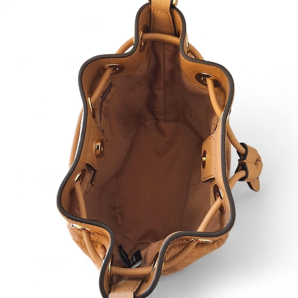 Kate Spade Rosie Mini Bucket Bag Faux Fur Light Fawn Tan Crossbody NWT - Picture 7 of 14